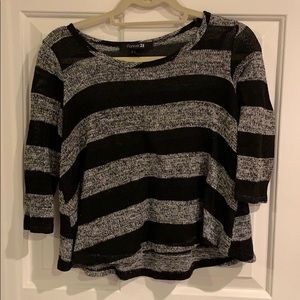 Black striped sweater